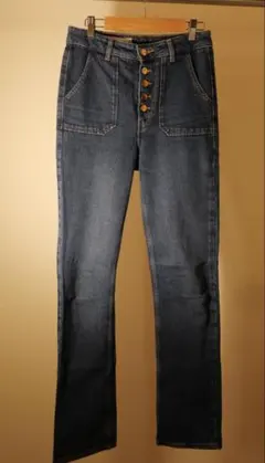 ZARA ブーツカットデニム ボタンフライ EUR 34