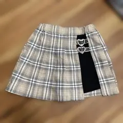 【美品】チェック柄キュロットスカート 120cm