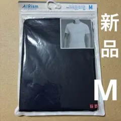 エアリズム　クルーネックT(S)　ネイビー M
