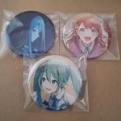 プロセカ　グリッター缶バッジ 49a　宵崎奏　花里みのり 初音ミク