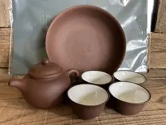 中国茶器セット 陶器製 急須 茶碗4個