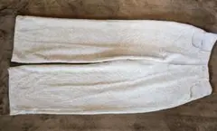 薄いベージュ、コーデュロイ(ポリエステル90%) カジュアルパンツ　M