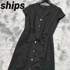 shipsシップスレディースワンピース 半袖　ドット柄ワンピース★夏休み値下げ中のサムネイル