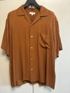 【UNITED ARROWS】レーヨン オープンカラー ショートスリーブ シャツ