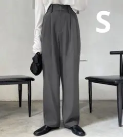 me+em select ハイウエストカラータックスラックス Sサイズ