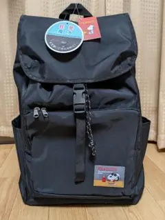 スヌーピー リュック 黒　撥水　軽量