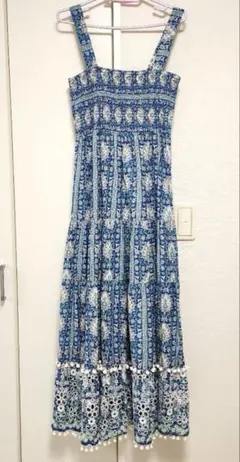 新品未使用　ZARAザラ シャーリングトップロングワンピース