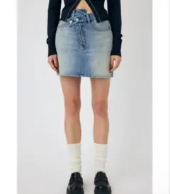 MOUSSY CROSS WAIST DENIM タイトスカートのサムネイル