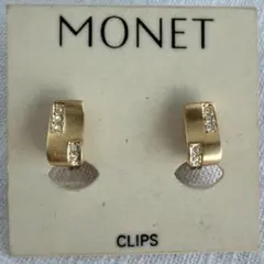 【未使用】Monet ゴールド ビジューイヤリング E339