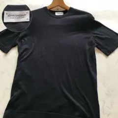 極美品　ジョンスメドレー　半袖　ニット　ポロシャツ　シーアイランドコットン　L 美品 ジョンスメドレー シーアイランドコットン ポロニット 半袖