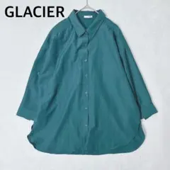 ハニーズ グラシア♦︎シャツ ブラウス M ターコイズグリーン 七分袖 きれいめ