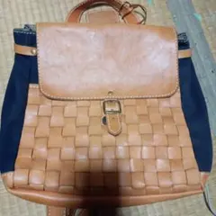 レザー キャンバス リュック バックパック