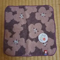 日本製 花柄タオルハンカチ