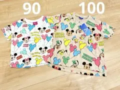 ディズニー　ミッキー ミニー　 バルーン Tシャツ 90 100 しまむら