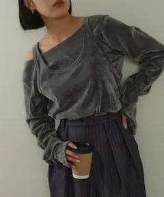 CIAOPANIC TYPYシアーフロッキーベロアトップス
