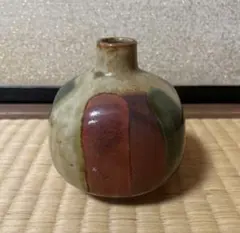 陶器 一輪挿し 花瓶 釉薬 焼き物　置物　置き物　オブジェ　ビンテージ　レトロ