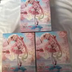 桜ミク AMP+ フィギュア 〜桜ドレスver.〜 初音ミク　3個セット