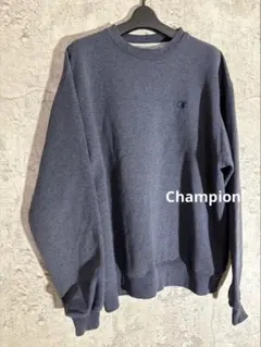☘️Champion クルーネック ロゴスウェット トレーナー ダークグレー