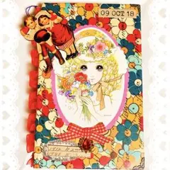 おすそ分けファイル5㎝　ジャンクジャーナル　雑記帳　レトロガール　コラージュ素材