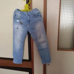 BORN TO WIN デニムパンツ　ダメージデニムパンツ　キッズ　110
