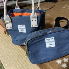 Jolie Joli デニムブルー ショルダーバッグとトートバッグ