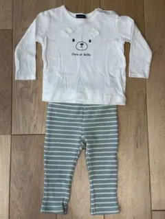 90cm　Bebe べべ　ロンT＆パンツ　セット