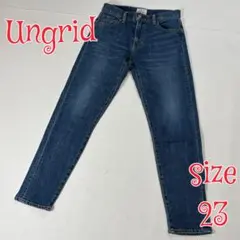 Ungrid テーパードデニム インディゴブルー サイズ23 アングリッドのサムネイル