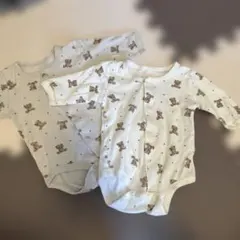 長袖ロンパース　クマ柄　70
