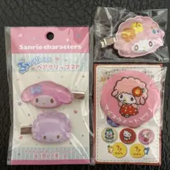 マイスゥィートピアノ　前髪クリップ　刺繍缶バッジ