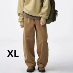 【GU】コーデュロイバレルレッグイージーパンツ／XL