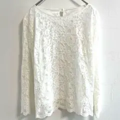 A.V.V ホワイト レース 長袖 トップス オケージョン