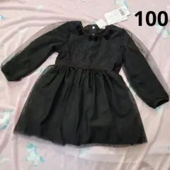 黒 レース ワンピース 裏起毛 バースデイ 新品