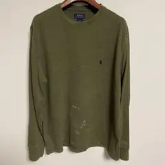POLO RALPH LAUREN オリーブグリーン 長袖カットソー XL