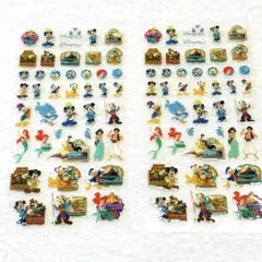 ディズニーシーキャラクター シール　同柄2枚セット　ミッキー　アラジン　アリエル