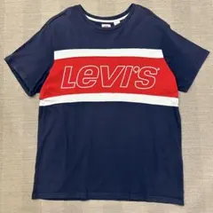 Levi’s ロゴTシャツ Lサイズ トリコロール 配色 ビッグロゴ 雰囲気系
