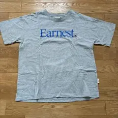 andme Earnest ロゴプリント半袖Tシャツ グレーのサムネイル