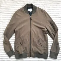 THE SHOP TK ブルゾン ジャケット MA-1 ジップアップ カーキ　L