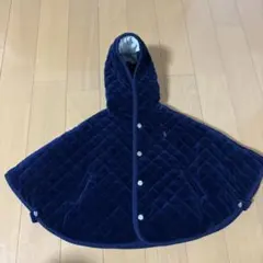 ネイビー キルティング ポンチョ 80サイズ