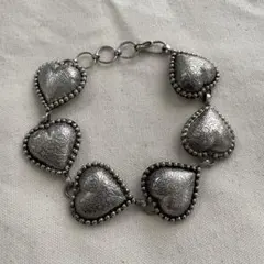 ヴィンテージ ハート ブレスレット シルバー