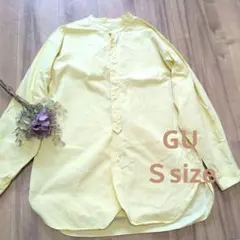 現品限り！GU 長袖シャツ イエロー Sサイズのサムネイル
