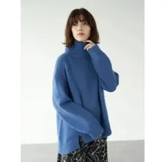 YECCA VECCA イェッカ ヴェッカ　裾スリットタートルネックニット