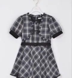Y♡様専用】evelyn 袖フリルベルトワンピース ネイビー ミニワンピ