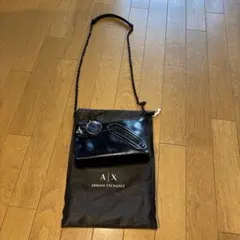 Armani Exchange 黒 ショルダーバッグ 保存袋付き