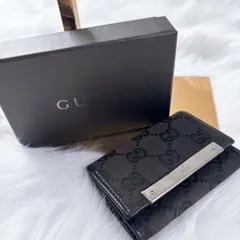 GUCCI キーケース ブラック キャンバス GG シンプルのサムネイル
