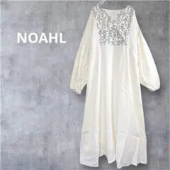 【jb21】NOAHL ノアル ロングワンピース アイボリー バルーン袖　春物
