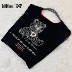 Ball&Chain / 3Dベアショッピングバッグ 黒　ブラックのサムネイル