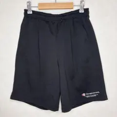 チャンピオン ショートパンツ 黒 ロゴ スポーツ ジャージ 短パン a1725のサムネイル