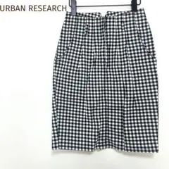 【アーバンリサーチ】ハイウエスト　スカート(S)タイト　ギンガムチェック