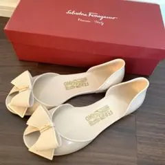Ferragamo フェラガモ リボン フラットサンダル ラバー