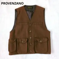 PROVENZANO メンズベスト　ウール　ブラウン